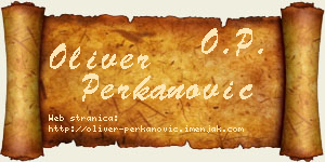 Oliver Perkanović vizit kartica